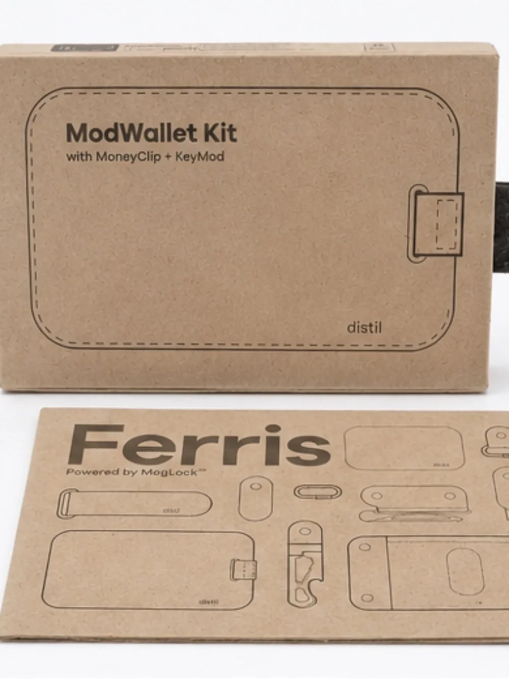 Distil Union Ferris ModWallet Kit Leather Money Clip KeyMod New in Box
